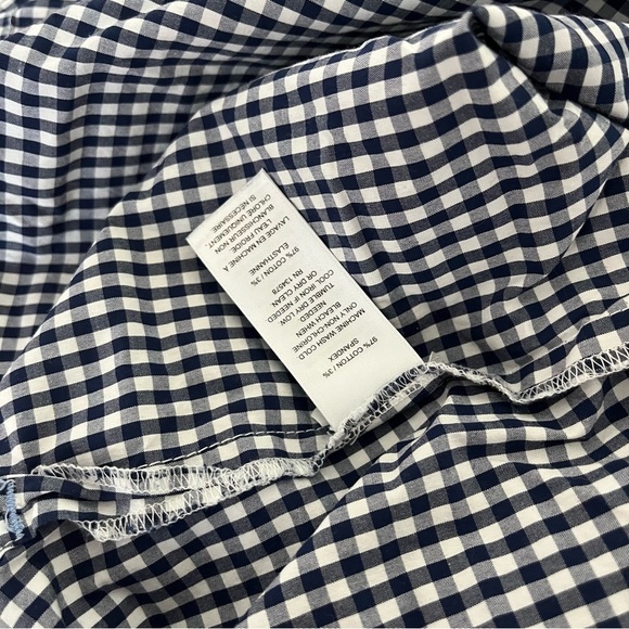 VINEYARD VINES sz 10 Classic Navy Gingham Long Sleeve Button Down - Picture 8 of 8